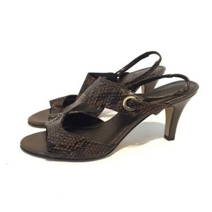 Impo Waxy python strappy slingback sandals